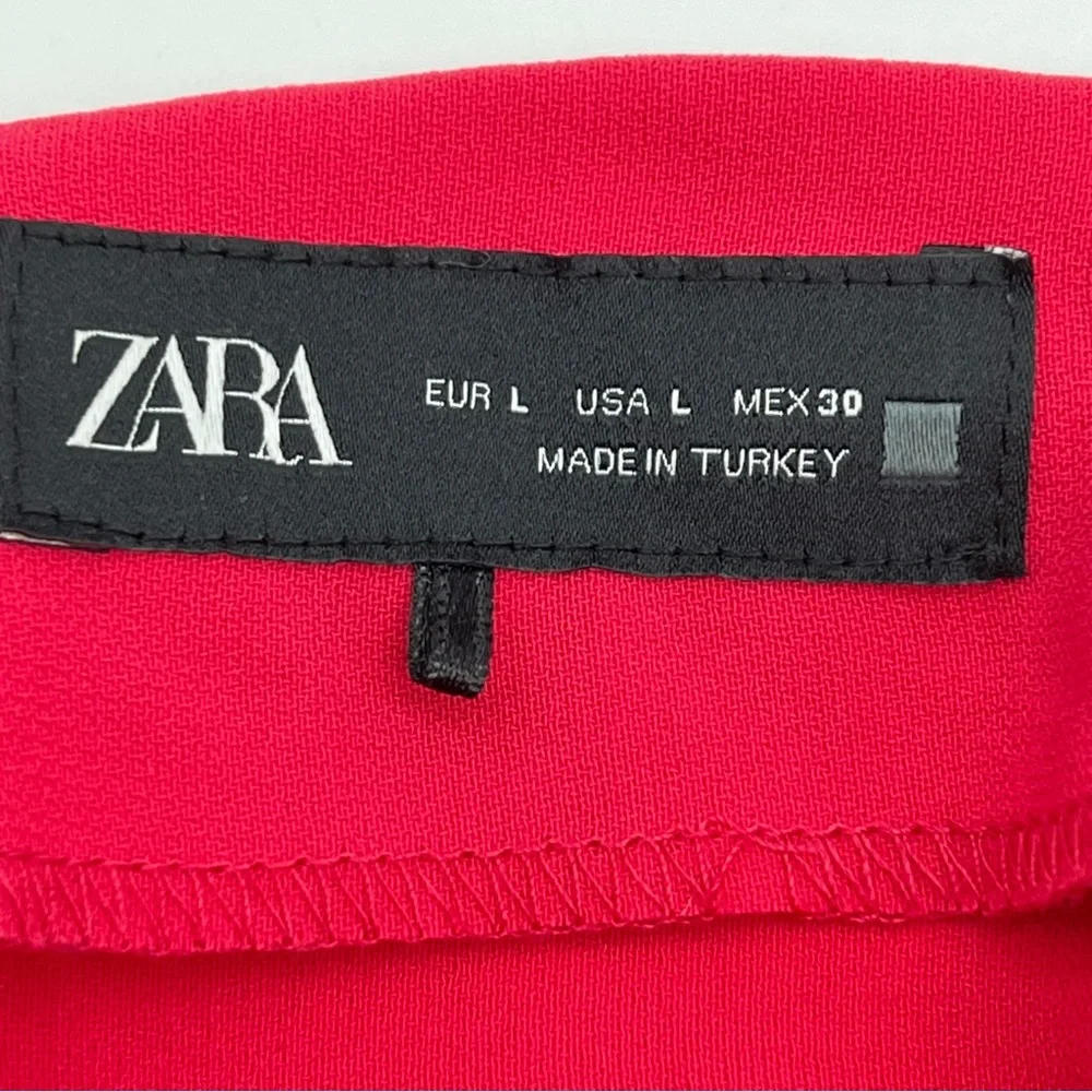 Zara Vibrant Hot Pink Asymmetrical Dress-Size Dress L - Picture 7 of 9